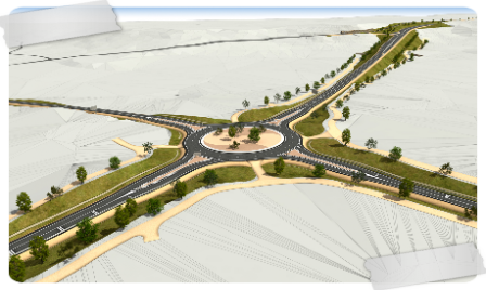 Modelado de trazado e intersecciones de carreteras